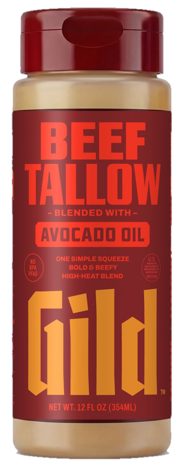 GILD Beef Tallow in a 12 fl oz squeeze bottle
